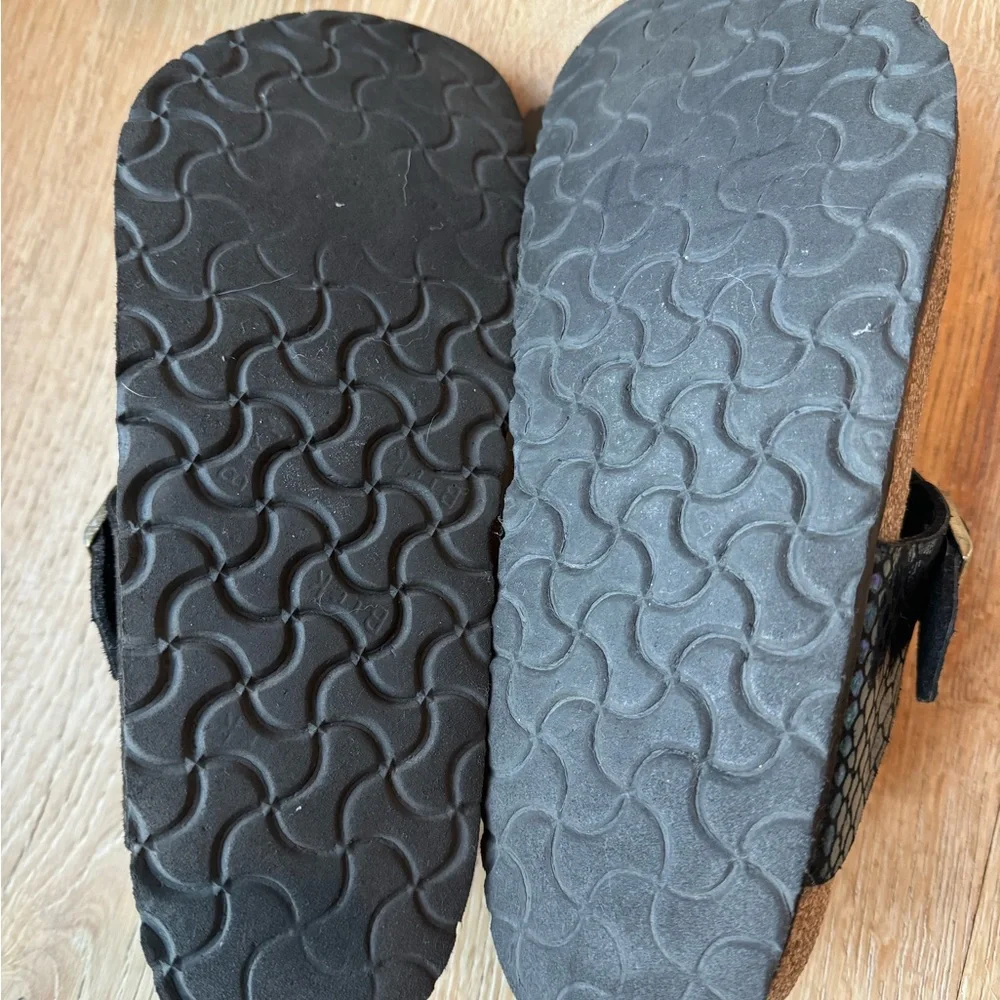 Birkenstock Gizeh Birko-Flor Metallic Stones Black sz42 US11 price firm!…